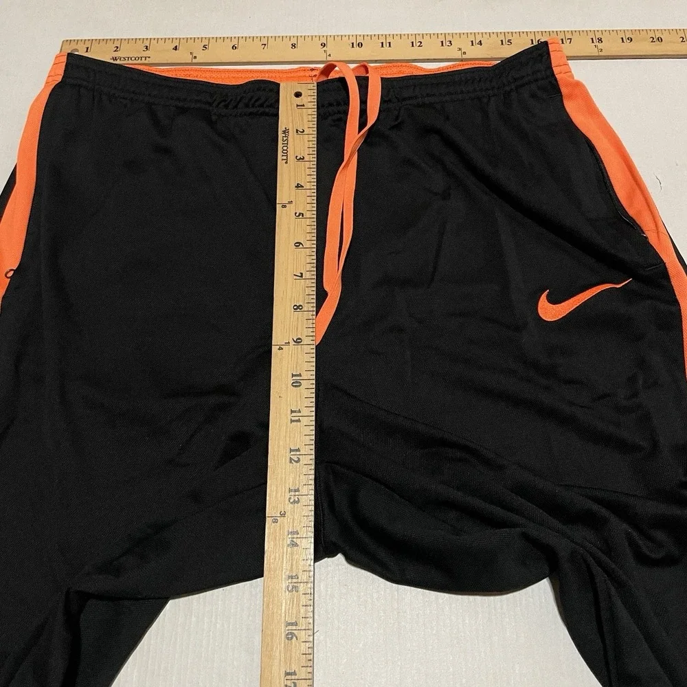 Nike DRI-FIT Academy Soccer Pants Mens XL Black Neon Joggers Tapered Ankle Zip